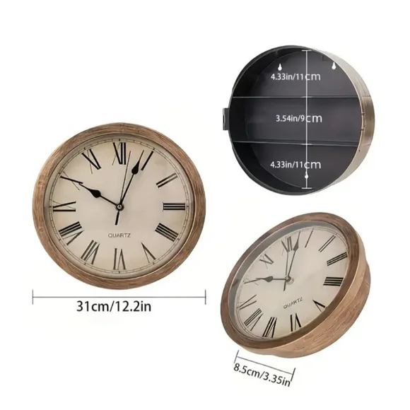 Working Clock Safe! Contents Not Included! - Picture 3 of 3